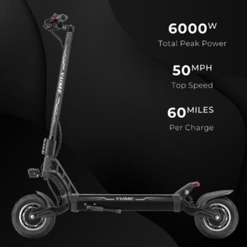 YUME Hawk Pro electric scooter front quarter view