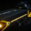Ambient deck lighting and turn signal on the Teverun Blade Mini Ultra electric scooter