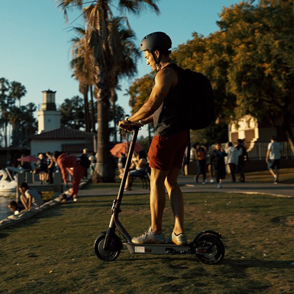 Hiboy S3 electric scooter parked on a sidewalk