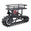 Rear track module of the Riding’times snow track kit with cargo rack, coil shock and disc rotor