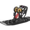 Front sled module of the Riding’times snow track kit with twin guide rollers and coil shock