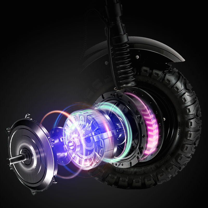 Cutaway render of the 13 inch hub motor on the Teewing Z4 Pro electric scooter
