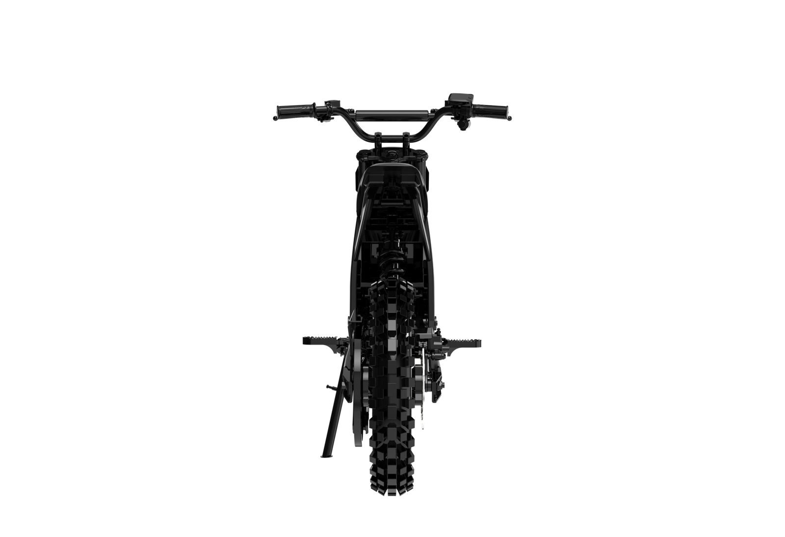 APTUM AP-2C-1 electric dirt bike in black, front quarter