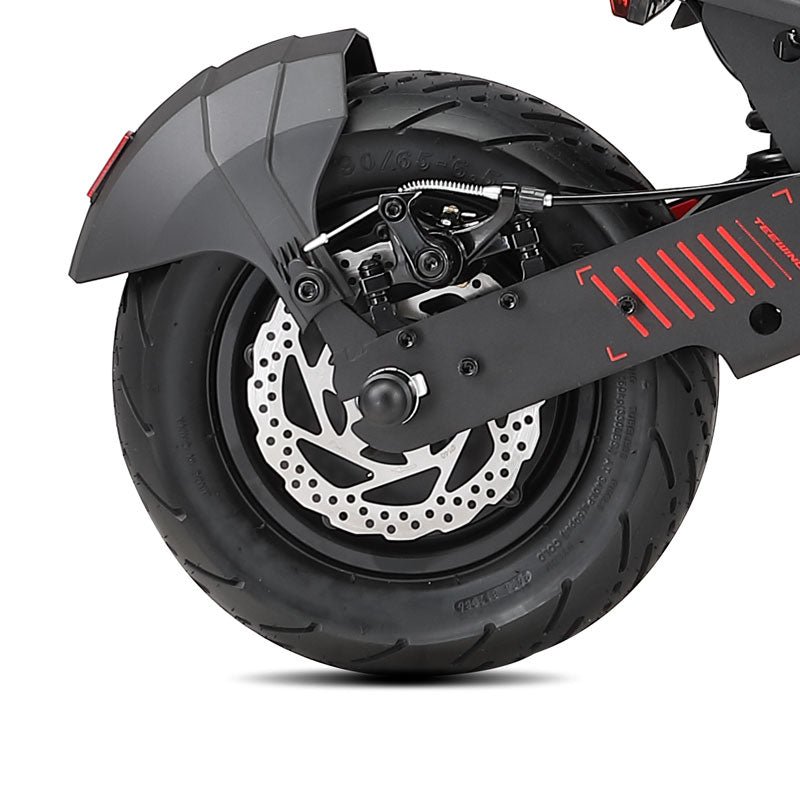 Front mechanical disc brake on the Teewing GT4 electric scooter