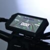 4 inch TFT display of the Teverun Fighter Supreme Ultra electric scooter lit up