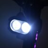 Teverun Fighter Supreme Ultra electric scooter with the headlight on