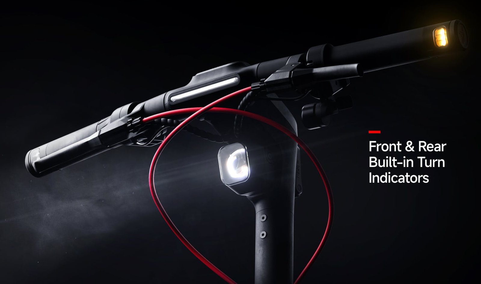 Segway Max G3 electric scooter headlight and built-in turn indicators at night