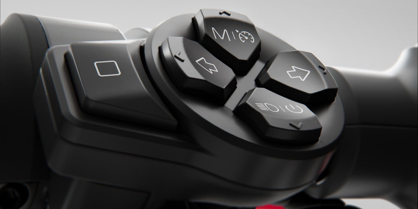 Multifunction button pad on the Segway F3 electric scooter handlebar