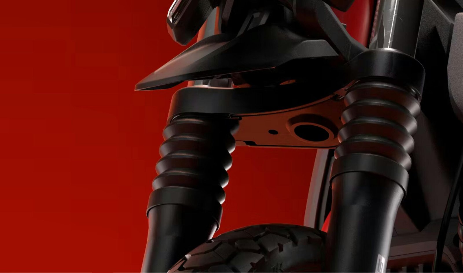 Protective bellows on the front suspension of the Segway ZT3 Pro electric scooter