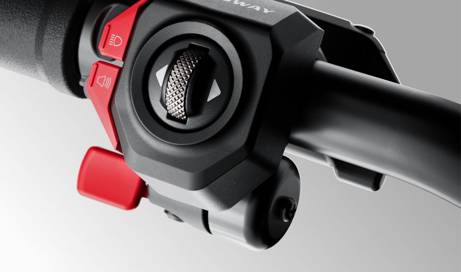 Scroll wheel controller on the Segway Xyber electric bike handlebar