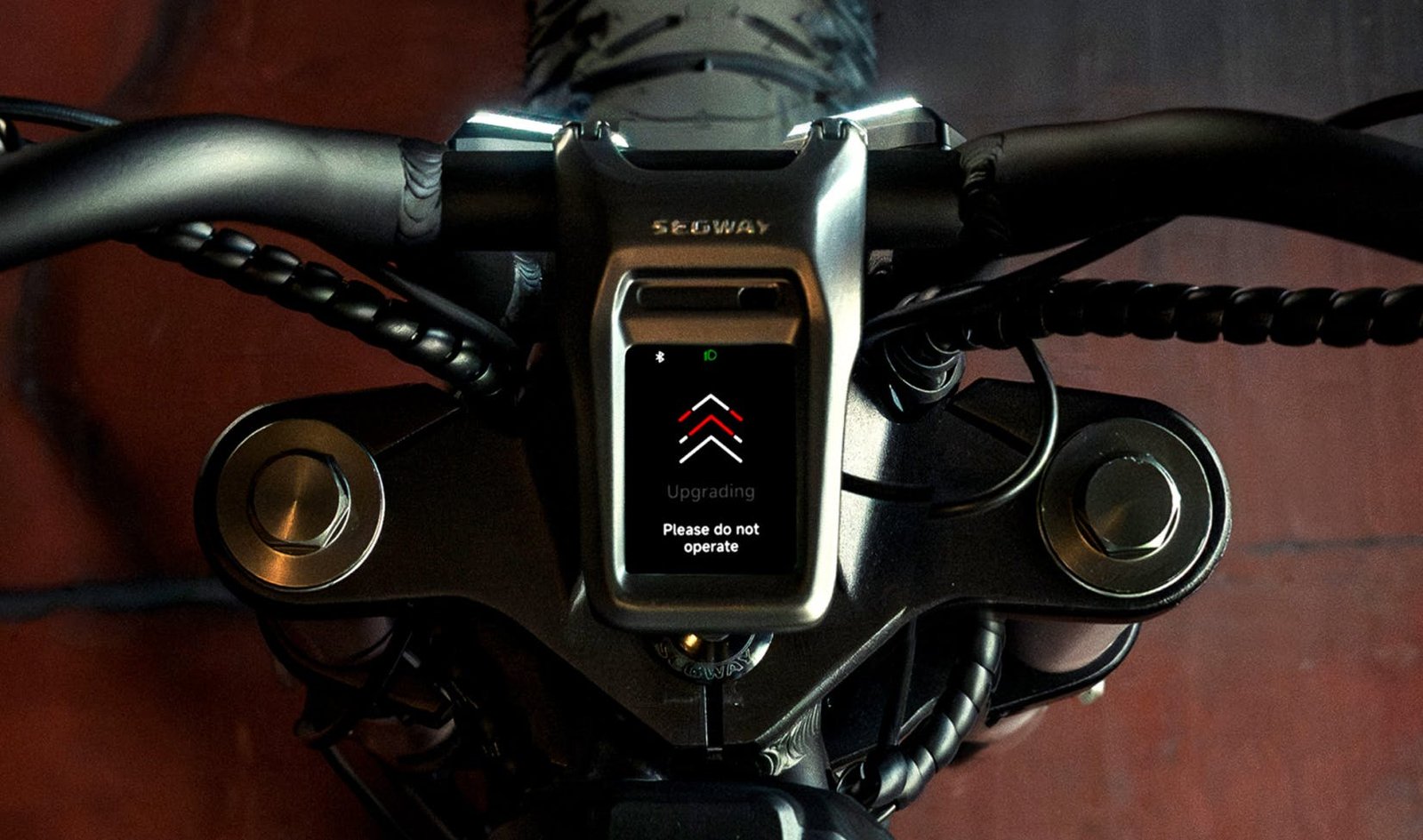 Software update screen on the Segway Xyber electric bike display