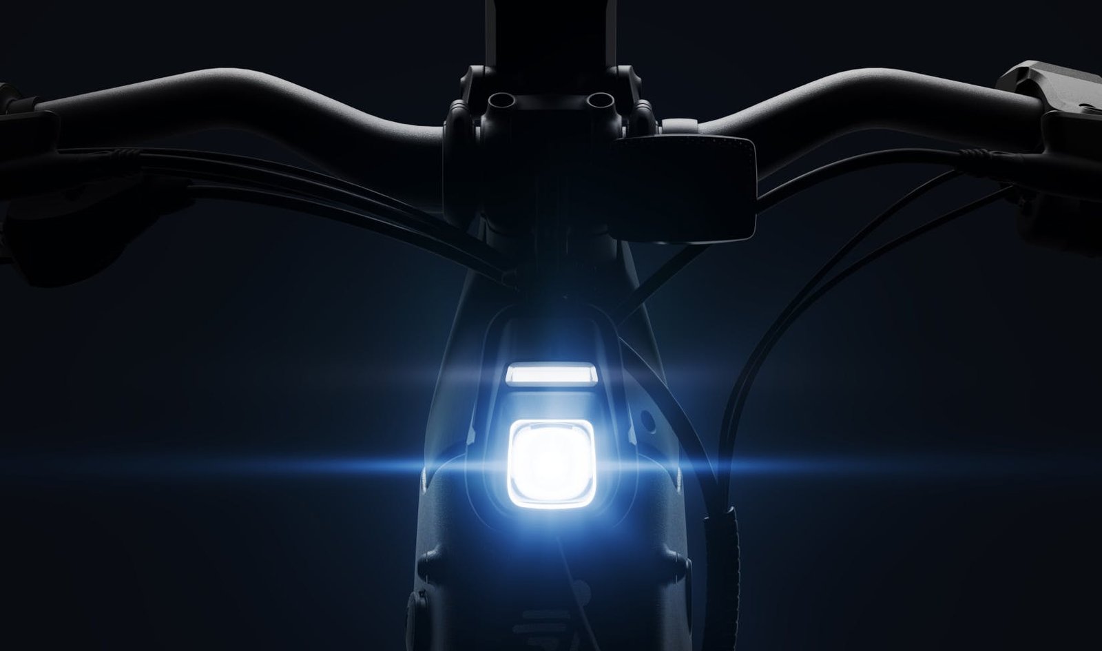 1300 lumen headlight on the Segway Xafari electric bike at night