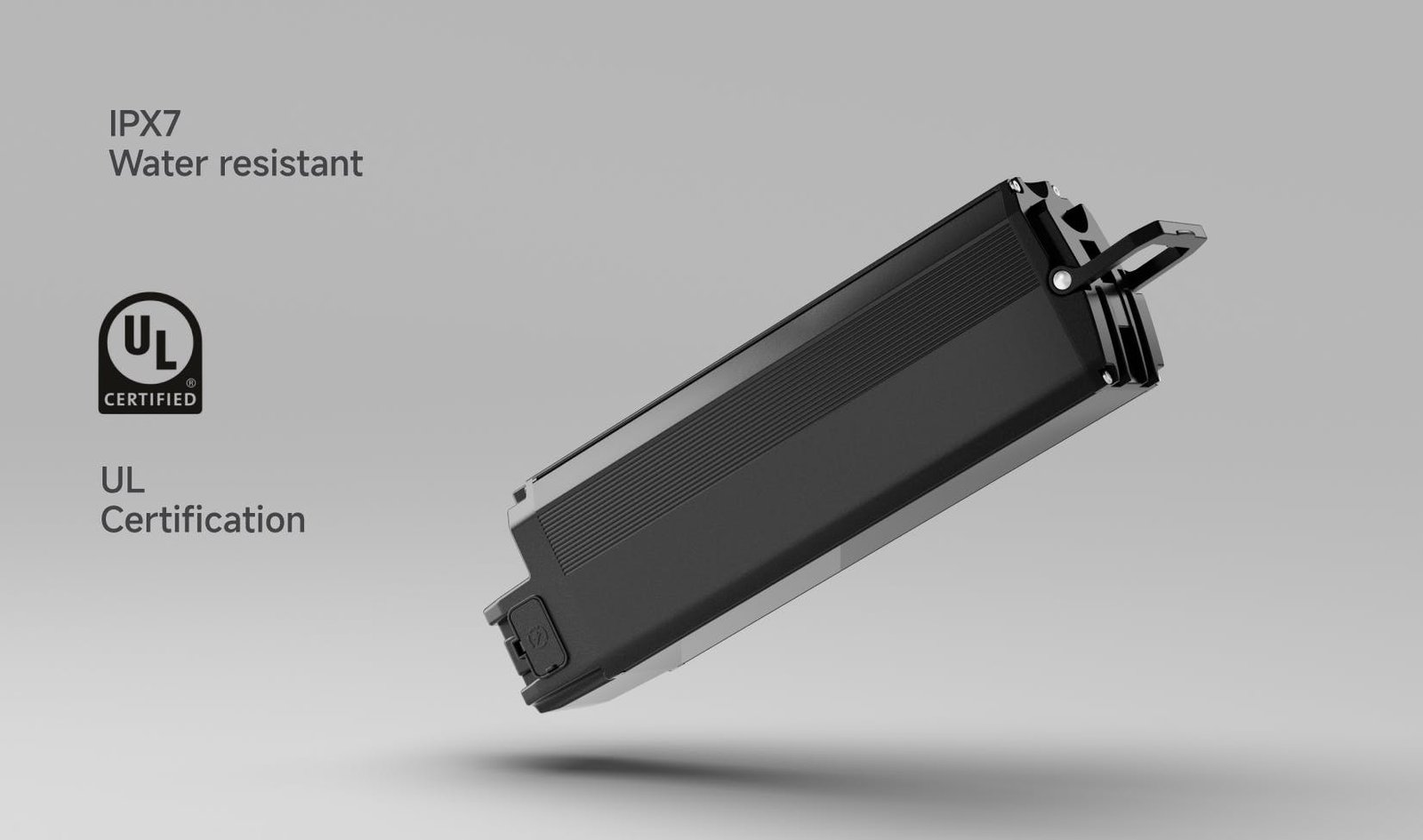 IPX7 water-resistant battery of the Segway Xafari electric bike with UL certification