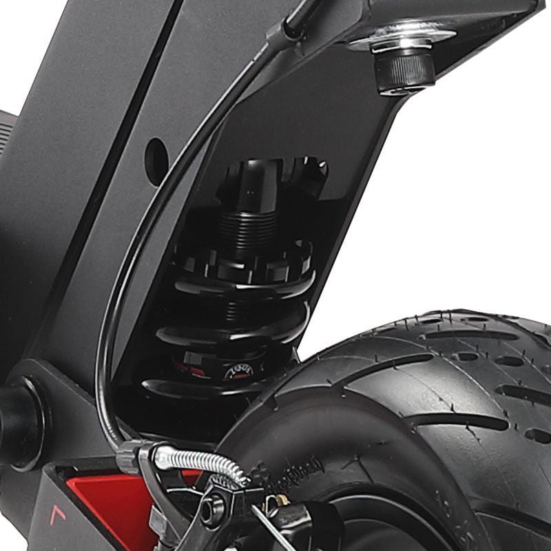 Rear spring shock absorber on the Teewing GT4 electric scooter
