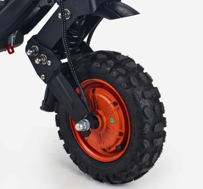 Front 11 inch off-road tire and hub motor on the Riding’times G63