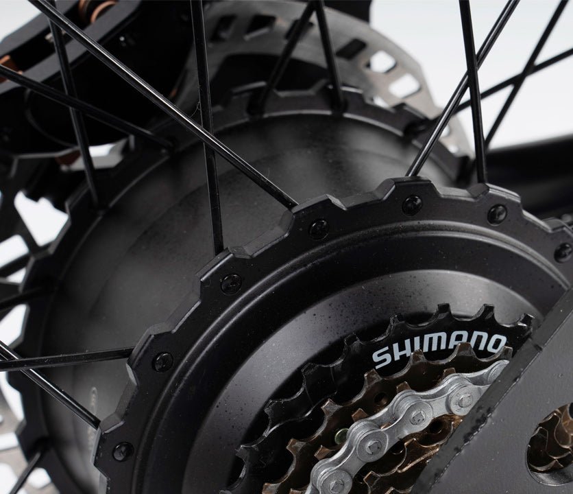 Rear hub motor and Shimano cassette on the Riding’times GT33