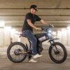 Riding’times GT73 Pro electric motorbike ridden through an underground car park