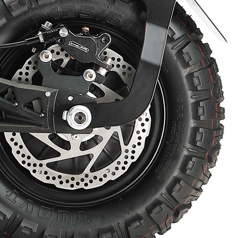 Front hydraulic disc brake on the Teewing Z4 Pro electric scooter