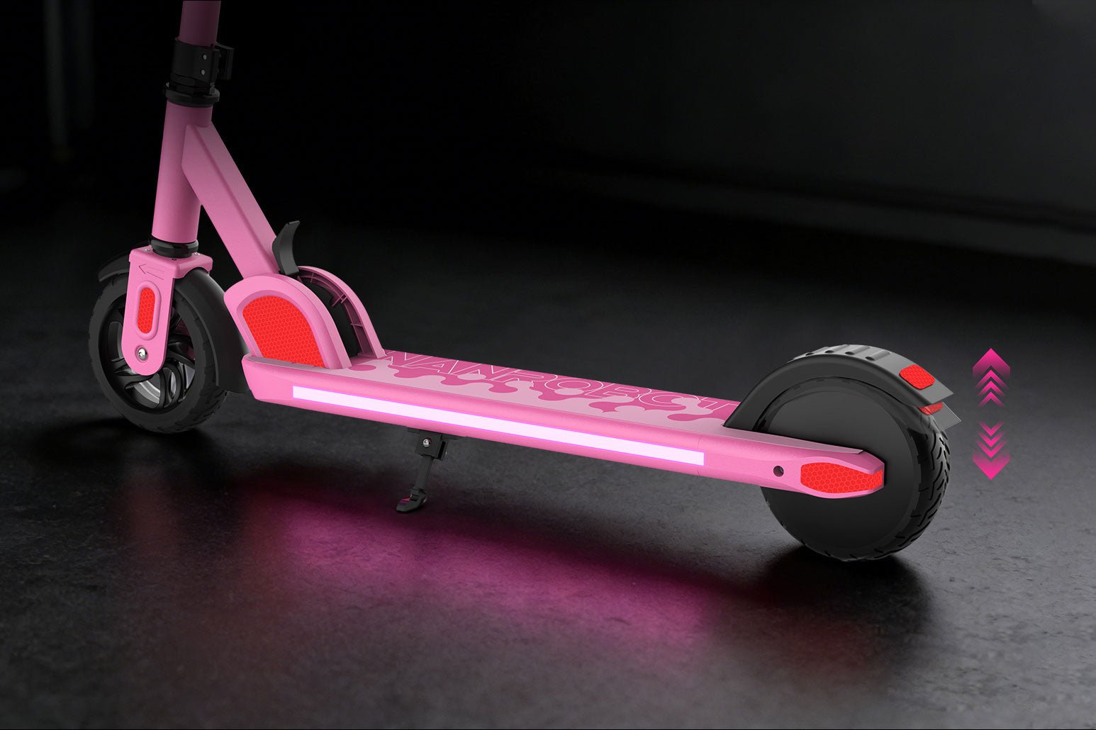 Nanrobot K2 rear fender brake and glowing deck light strip