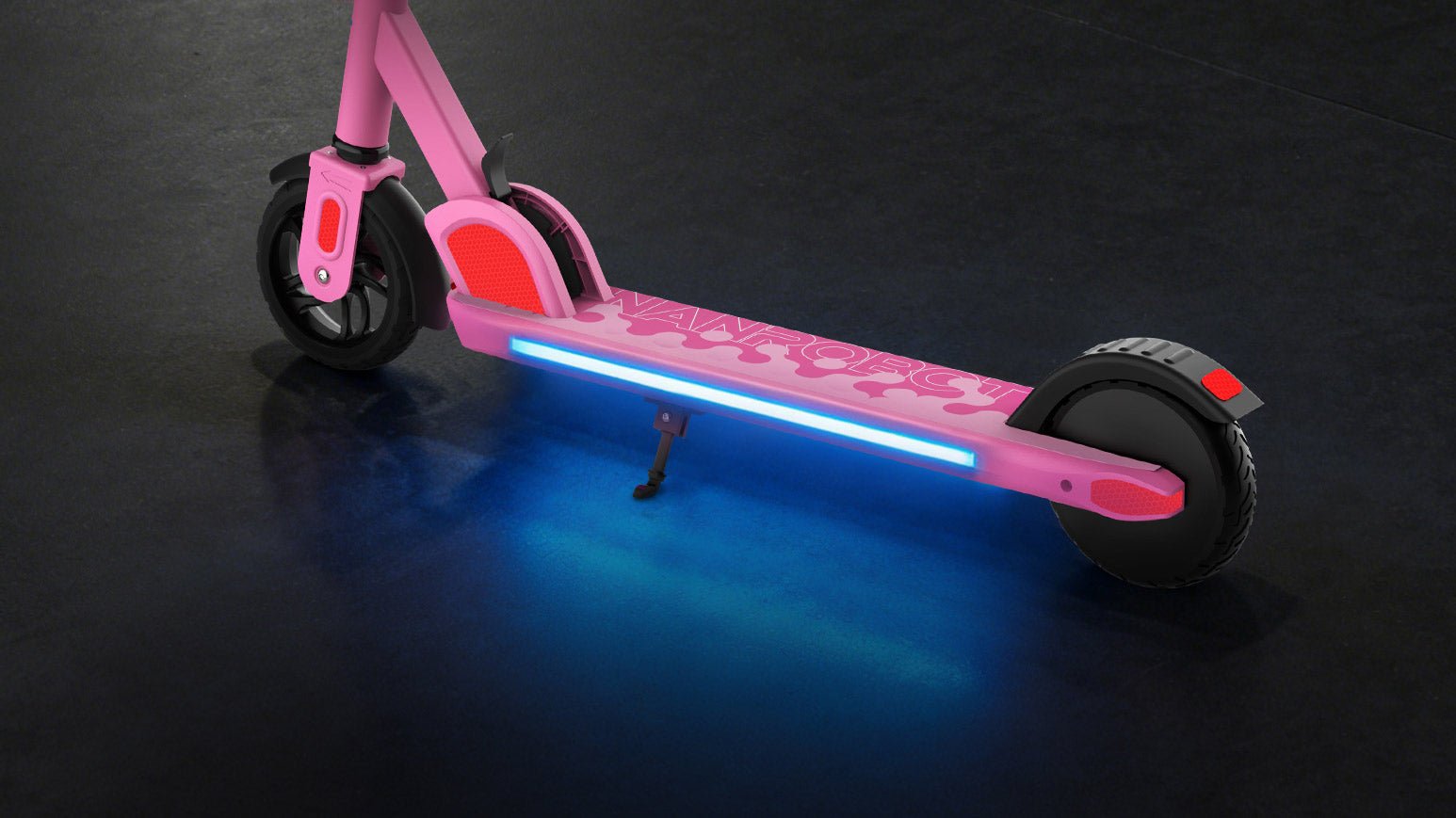 Nanrobot K2 deck light strip glowing blue at night