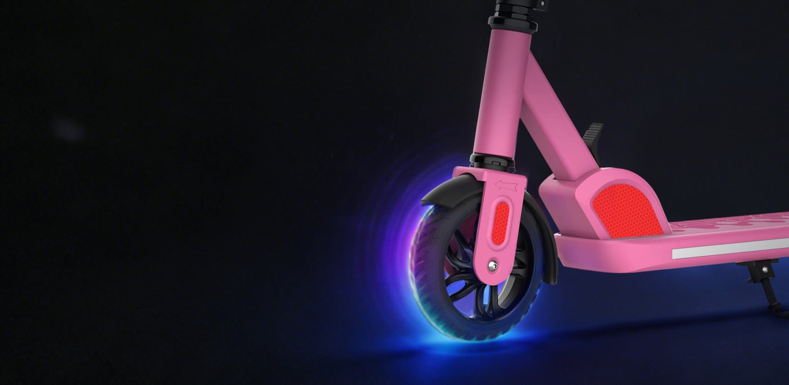 Nanrobot K2 front solid tire glowing blue