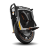 INMOTION P6 electric unicycle, three-quarter studio view in black and orange