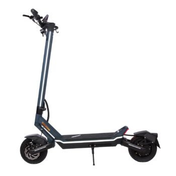 Punk Rider electric scooter side elevation in dark teal