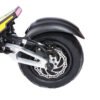 Rear swingarm, hydraulic disc brake and 11 by 3.5 inch tire on the Punk Rebel