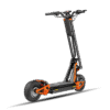 INMOTION RS Lite electric scooter, three-quarter studio view in orange and black