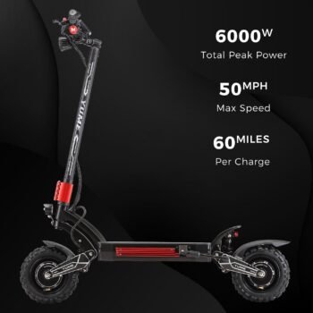 YUME Raptor electric scooter front quarter view