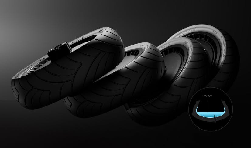11 inch ultra-wide self-sealing tires of the Segway GT3 Pro SuperScooter