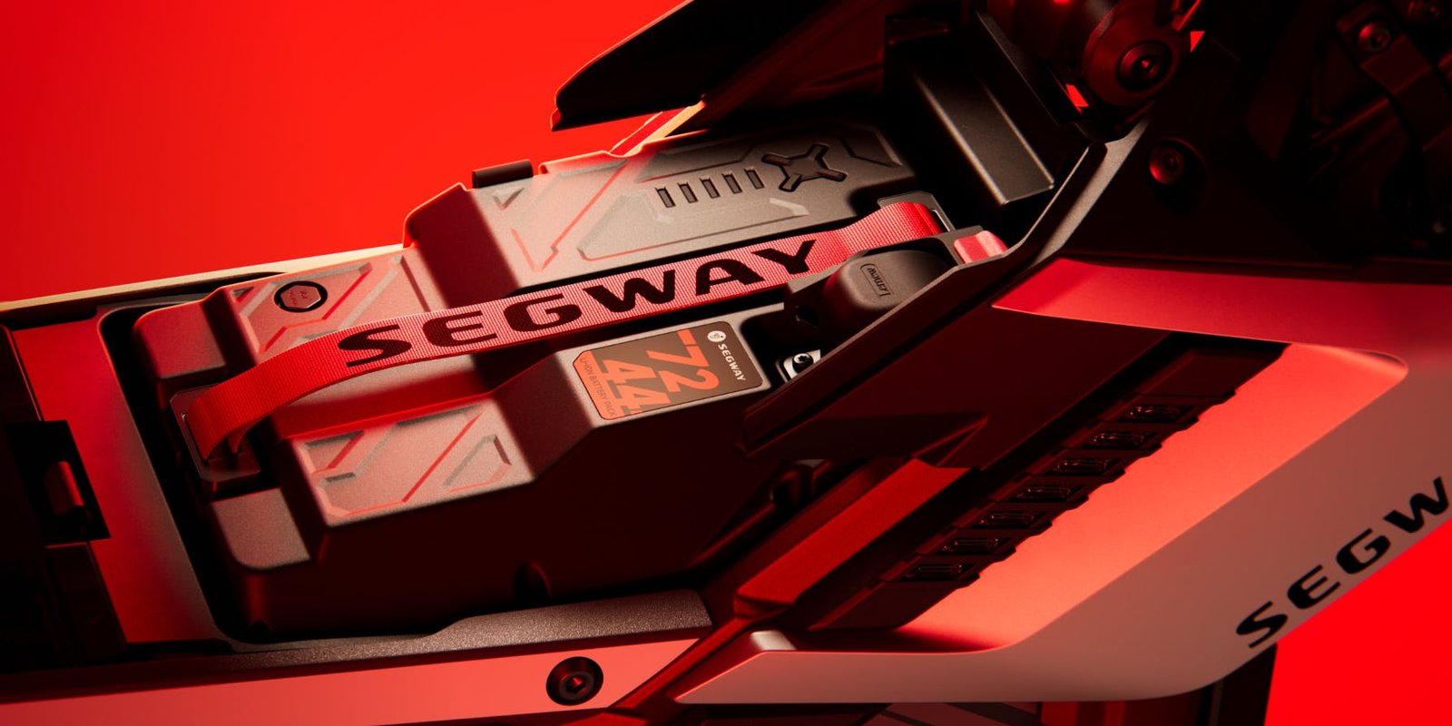 Segway-branded battery pack of the Xaber 300 electric dirt bike