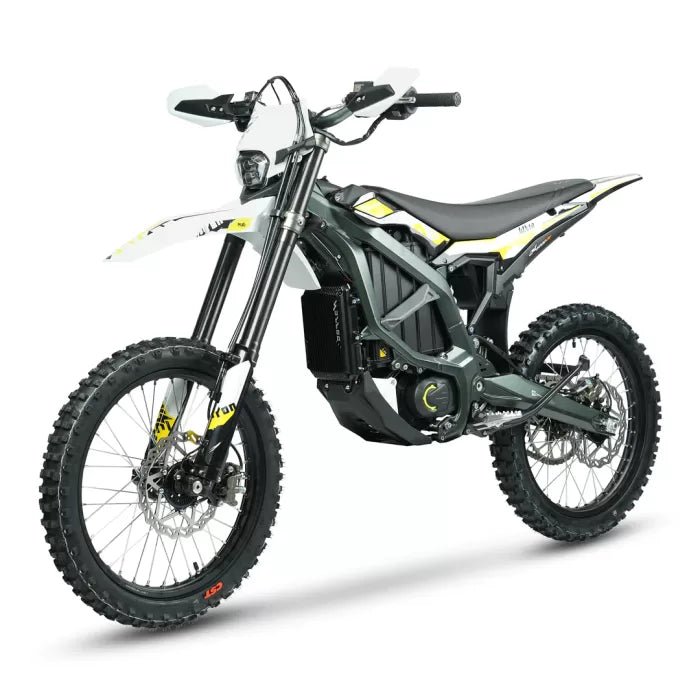 Surron Ultra Bee electric dirt bike, Black Edition, side view