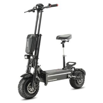 Teewing Z4 Pro electric scooter with the folding seat fitted