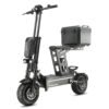 Teewing Z4 Pro electric scooter with the comfortable seat and tailbox fitted