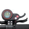 LCD display and brake lever on the Teewing X5 electric scooter