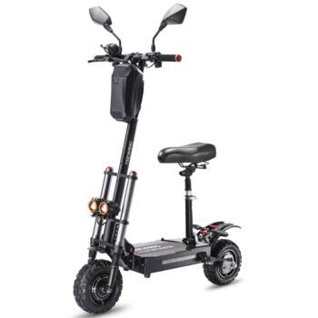 Teewing X4 electric scooter with the seat and mirrors fitted