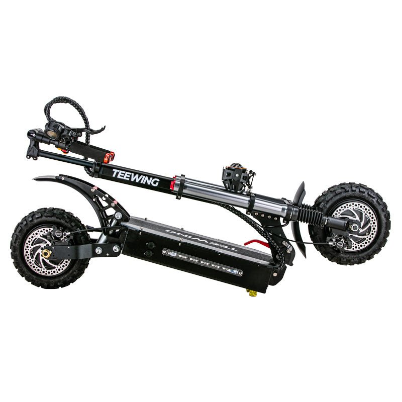Teewing X4 electric scooter folded flat