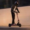 Teverun Fighter Mini Pro electric scooter studio view from the front quarter