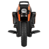 INMOTION V14 PRO electric unicycle head-on, headlight and spiked pedals