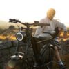 Rider seated on the Riding’times Z8 Pro electric bike at sunset