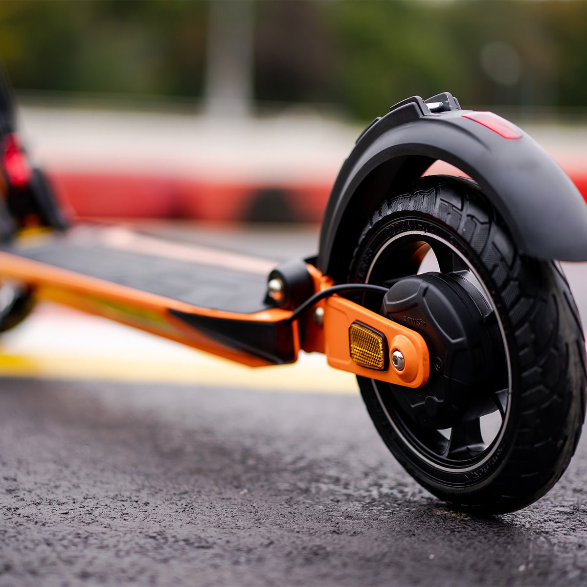 E-TWOW GT Sport electric scooter rear wheel with the drum brake