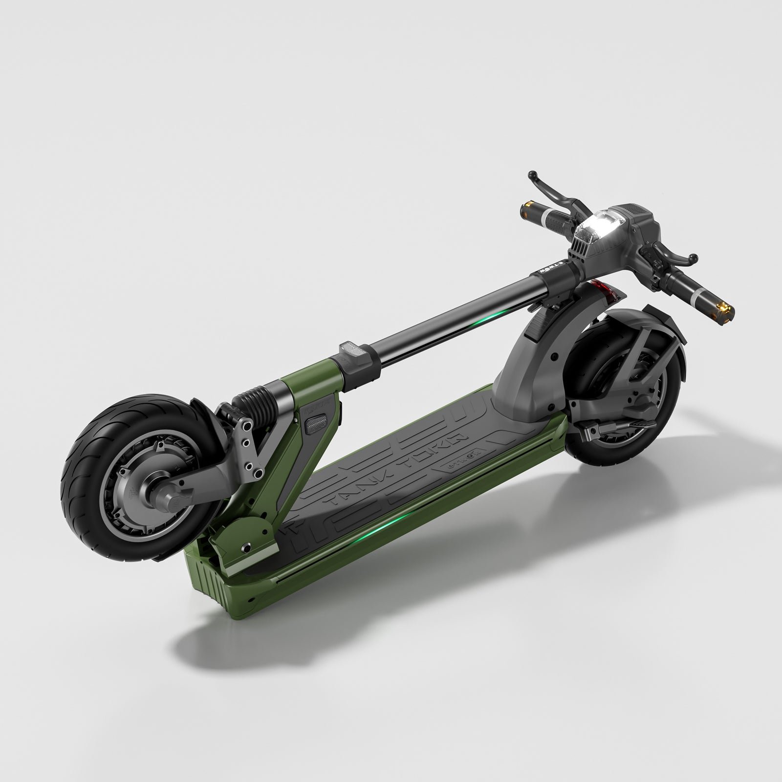 E-TWOW TankTorq TK2 folded with its two-point folding system