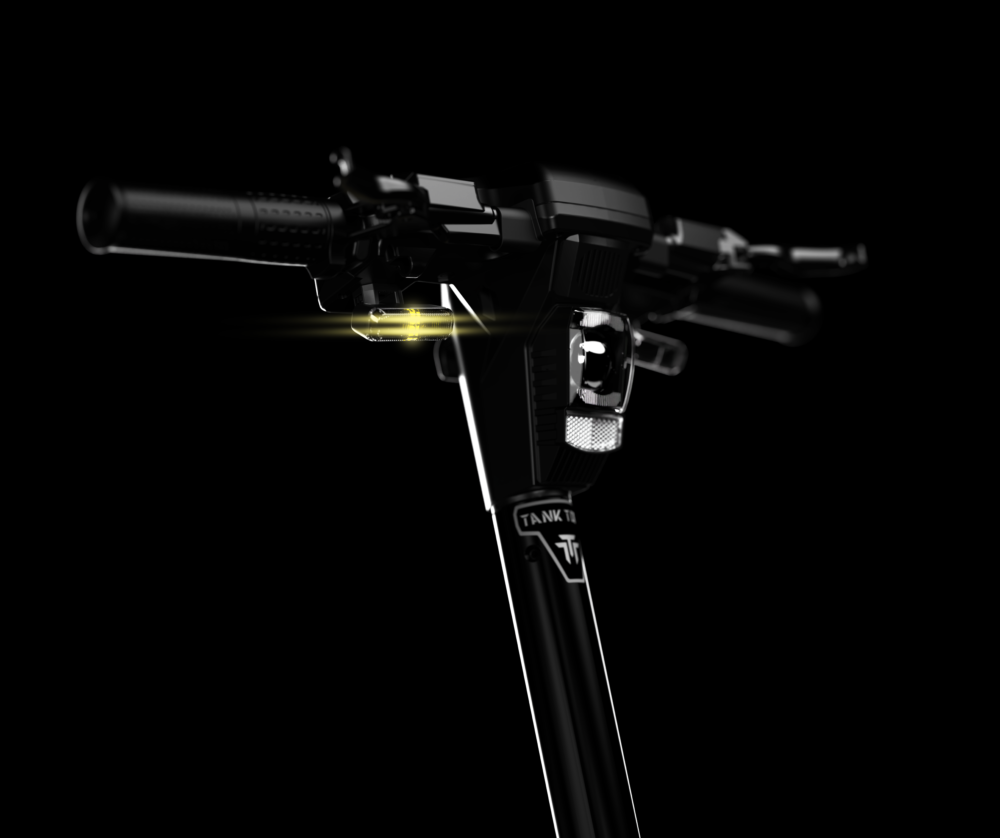 E-TWOW TankTorq TK5 laser headlight and turn signals