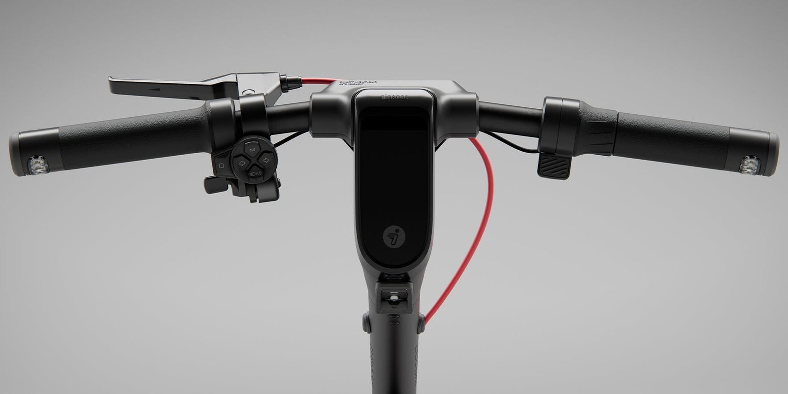 Curved handlebar of the Segway F3 electric scooter