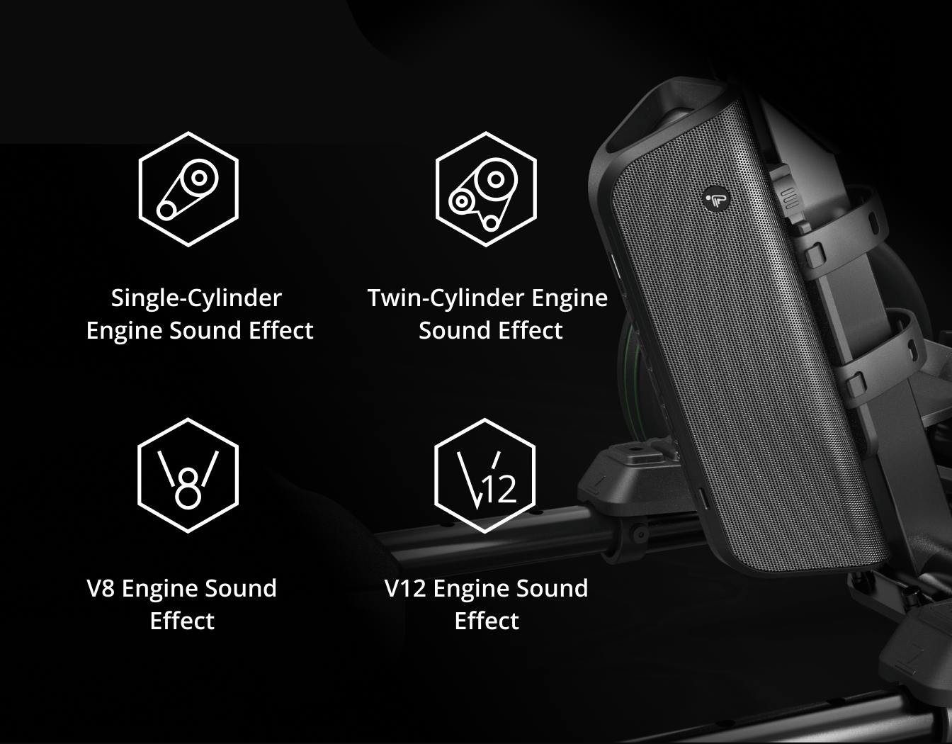 Segway GoKart Pro 2 engine speaker with four sound effect options