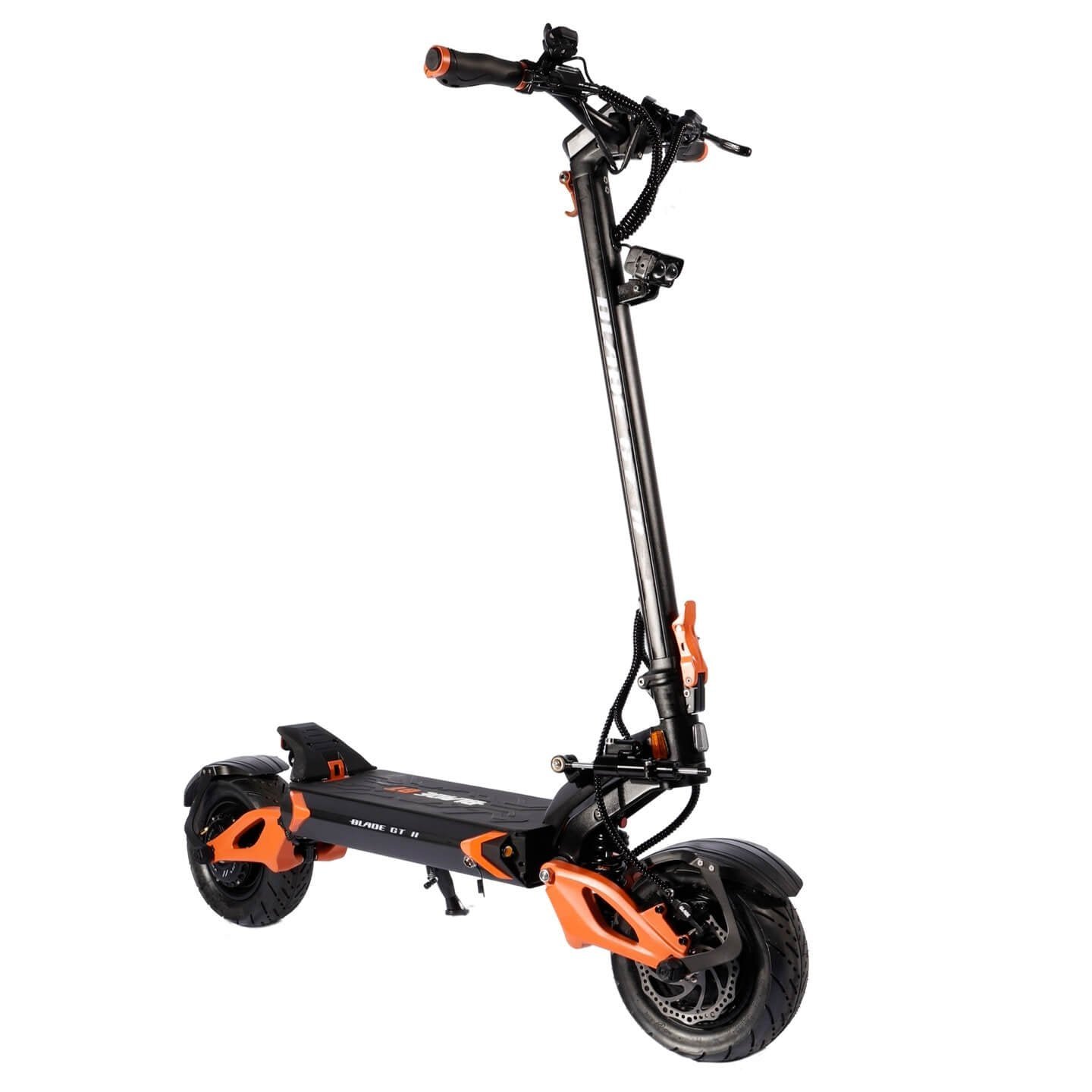 Teverun Blade GT II+ electric scooter studio view from the rear quarter