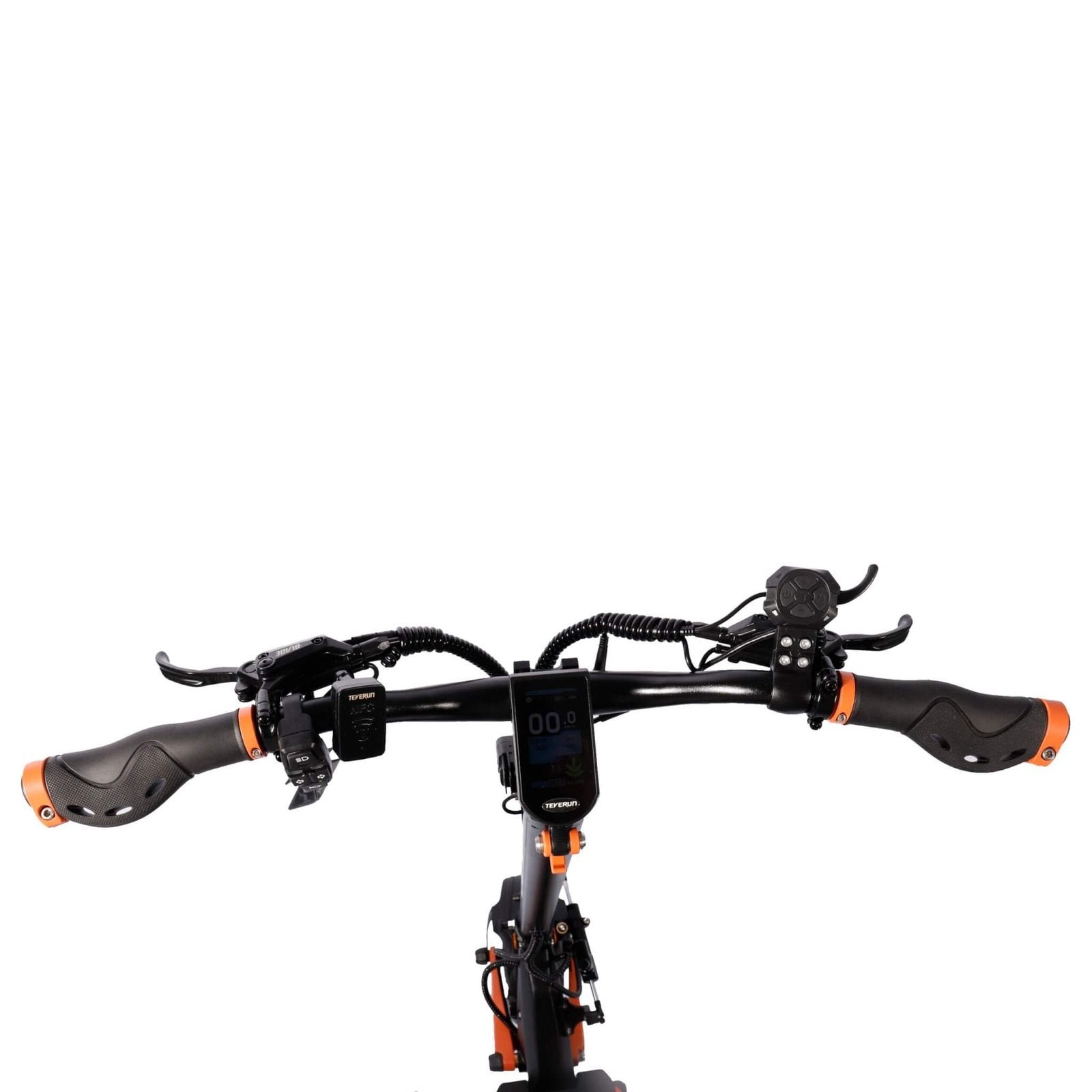Handlebars and controls of the Teverun Blade GT II+ electric scooter