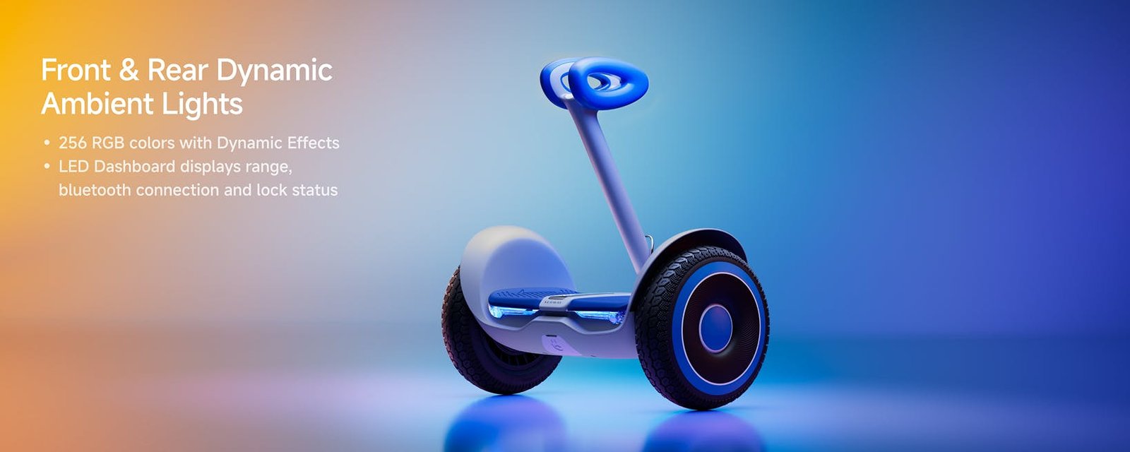 Segway Ninebot S2 Kids with front and rear dynamic ambient lights