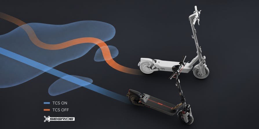 Traction control on and off paths compared on the Segway Max G3 Plus electric scooter